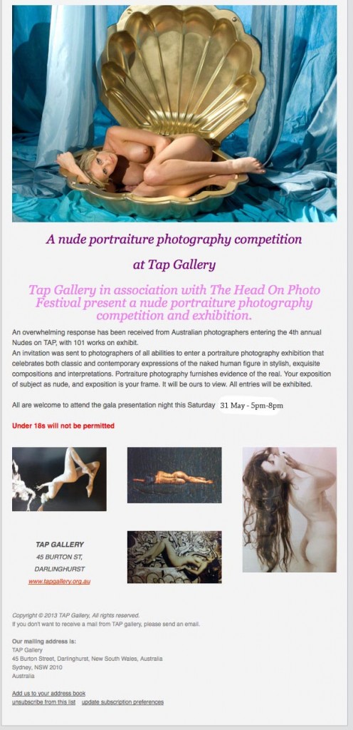 NUDES ON TAP press release 2014 FINAL
