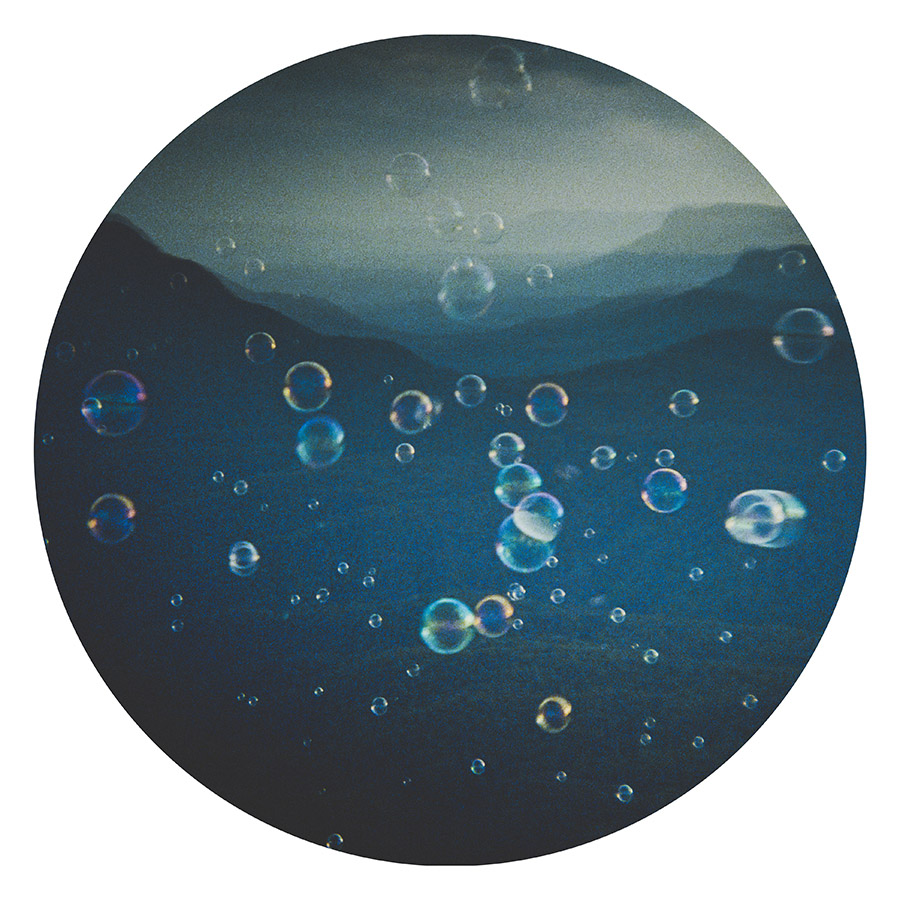 LUDLITES group photography exhibition - Tap Gallery - circular composition with air bubbles and landscape