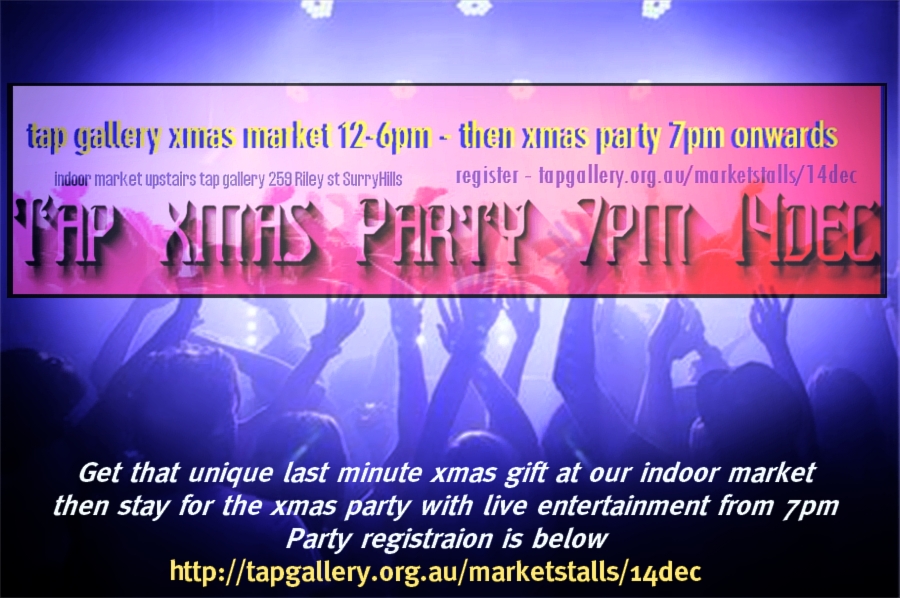 register to attend tap gallery xmas party