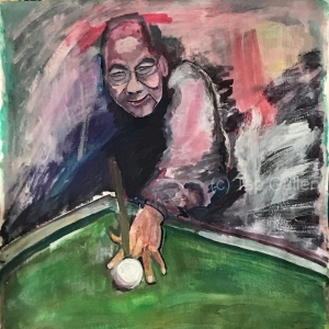 Man Playing Snooker